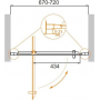 Душевая дверь CEZARES Molveno MOLVENO-BA-1-70-C-Cr-IV. Фото