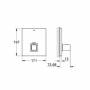 Смеситель термостатический для душа GROHE Grohtherm Cube 19961000 (внешняя часть). Фото