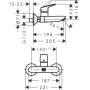 Cмеситель для раковины Hansgrohe Logis 71225000, хром. Фото