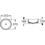 Раковина накладная ROCA Inspira Round 37х37 327523000. Фото