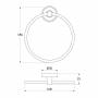 Полотенцедержатель, кольцо IDDIS Calipso CALSBO0i51 для ванной комнаты. Фото