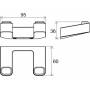 Крючок двойной RAVAK 10° TD 100.00 X07P352 для ванной комнаты. Фото