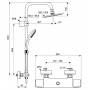 Душевая система с термостатом IDEAL STANDARD Idealrain Duo Cube A5833AA. Фото