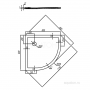 Душевой поддон Акватон Калифорния 80x80 в четверть круга белый 1A713936CA010. Фото