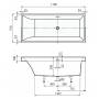 Ванна акриловая VILLEROY & BOCH Squaro UBQ170SQR2V-01 Alpin. Фото