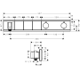 Термостат Hansgrohe RainSelect для душа на 3 потребителя 15356600, черный/хром. Фото