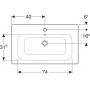 Раковина GEBERIT Renova NR.1 Plan мебельная 80x48 122800000. Фото
