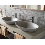 Раковина ACQUABELLA COLEZZIONI 58х38 LAVABO_ON-TOP_OVAL_SLATE_CEMENTO. Фото