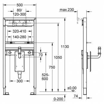 Инсталляция для раковины GROHE Rapid SL 38625001. Фото