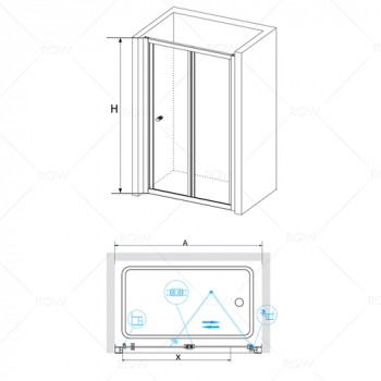 Душевая дверь RGW CLASSIC CL-21 04092175-11 75 см. Фото