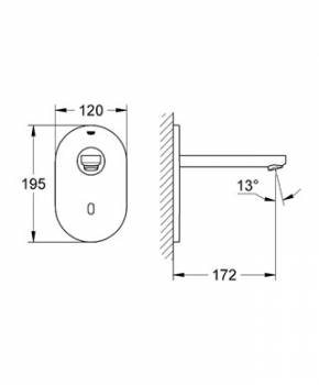 Смеситель для раковины GROHE Euroeco Cosmopolitan E 36273000 (внешняя часть). Фото