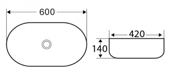 Раковина накладная BELBAGNO 60х42 BB1084-H316 бежевая матовая. Фото