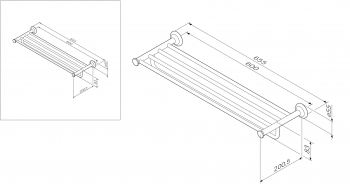 Полка для полотенец AM.PM Like A8037700 для ванной комнаты. Фото