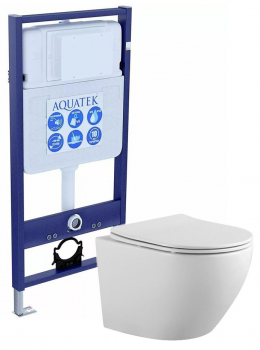 Унитаз с инсталляцией Set Aquatek Европа INS-0000012+AQ1901-00. Фото