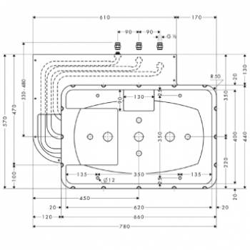 Скрытая часть для HANSGROHE Raindance Rainmaker 28414180. Фото