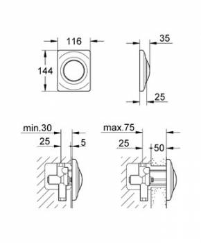 Накладная панель GROHE Surf 37018SH0. Фото