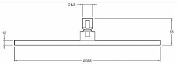 Верхний душ JACOB DELAFON Katalyst E13691-CP. Фото