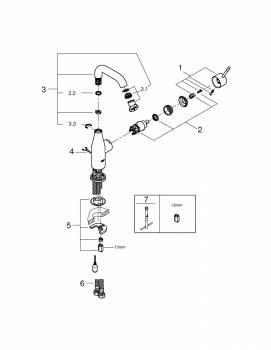 Смеситель для раковины GROHE Essence New 23480001. Фото