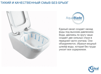 Унитаз напольный IDEAL STANDARD Connect AquaBlade E042901. Фото