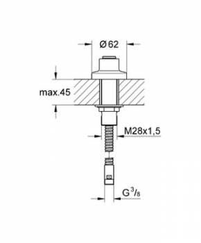 Вывод для душа GROHE 27151000. Фото