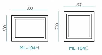 Зеркало МИР СТЕКЛА ML-104C. Фото