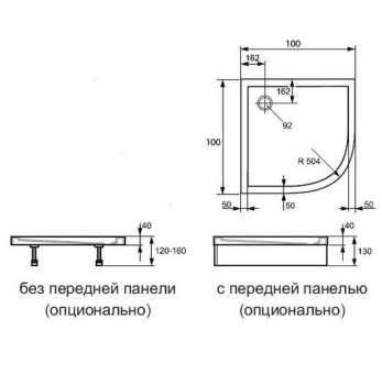 Душевой поддон HUPPE Purano 100х100 202152.055. Фото