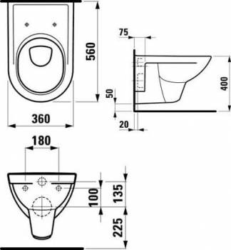 Унитаз подвесной LAUFEN PRO 8.2095.0.000.000.1. Фото