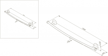 Вешалка для полотенец, 60 см AM.PM Like A80346400 для ванной комнаты. Фото