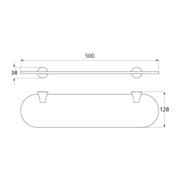 Полка IDDIS Vico VICSBG0I44 для ванной комнаты. Фото