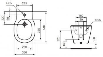 Биде подвесное IDEAL STANDARD Connect E772201. Фото