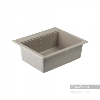 Мойка для кухни Акватон Делия 60 прямоугольная серый шелк 1A715232LD250. Фото