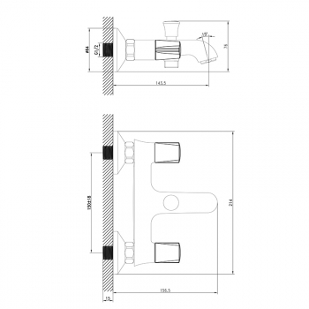Смеситель для ванны IDDIS Jam JAMSB00i02. Фото