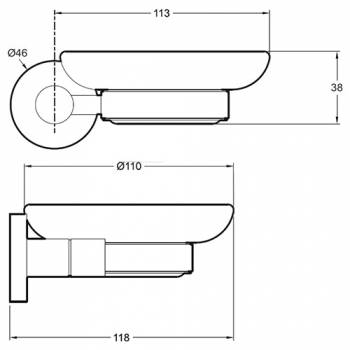 Мыльница JACOB DELAFON Classique E77827-CP для ванной комнаты. Фото