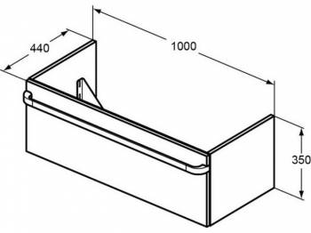 Тумба под раковину 100 см IDEAL STANDARD Tonic II R4304FC. Фото