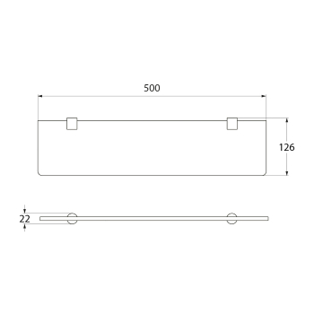 Полка IDDIS Renior L049 для ванной комнаты. Фото
