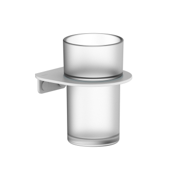 Подстаканник нержавеющая сталь NOA белый матовый IDDIS NOAWTG0i45 для ванной комнаты. Фото