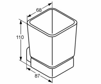Стакан с держателем KLUDI E2 4997505 для ванной комнаты. Фото
