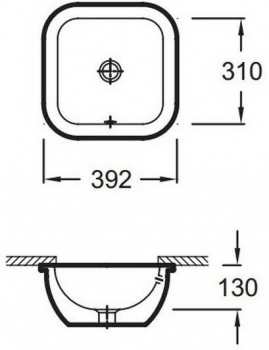 Раковина встраиваемая JACOB DELAFON Vox 39x39 EYF102-00. Фото
