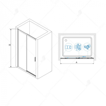 Душевая дверь RGW LEIPZIG LE-12-B 34121210-14 100 см. Фото