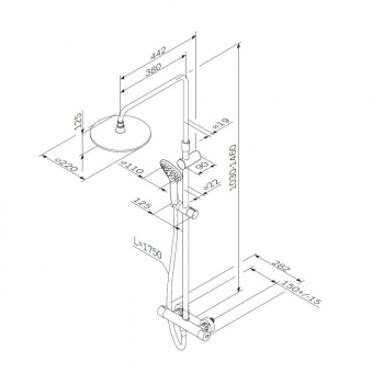 Душевая система ShowerSpot с термостатом AM.PM Gem F0790420. Фото