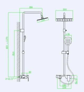 Душевая система SSWW FT03010. Фото