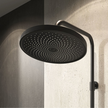 Смеситель для ванны с верхним душем черный матовый SpaHome IDDIS SPABLBTi06. Фото