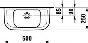 Раковина подвесная LAUFEN Pro 50х25 8.1695.7.000.106.1. Фото