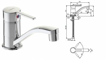 Смеситель для раковины VIDIMA Logic BA276AA. Фото