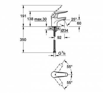 Комплект для ванной комнаты GROHE Euroeco 118463 3 в 1