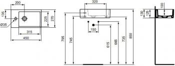 Раковина IDEAL STANDARD Strada 45х27 K081701. Фото