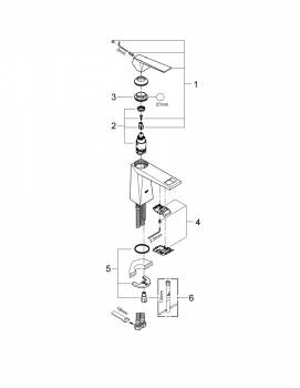 Смеситель для раковины GROHE Allure Brilliant 23033000. Фото