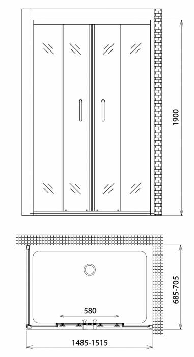 Душевой уголок GEMY Victoria S30192A-A70. Фото