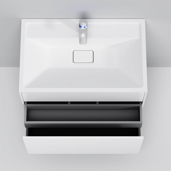 База под раковину подвесная 80 см, 3 ящика, белый матовый AM.PM Inspire 2.0 M50AFHX0803WM. Фото