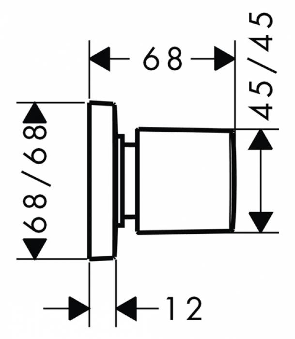 Запорный вентиль HANSGROHE PuraVida 15978400. Фото